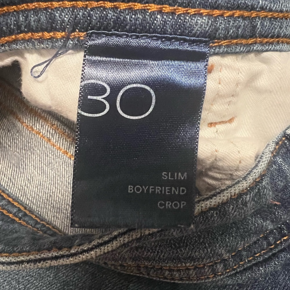 Anthropologie Pilcro And The Letterpress Slim Boyfriend Crop Jeans Size 30 - Picture 12 of 15